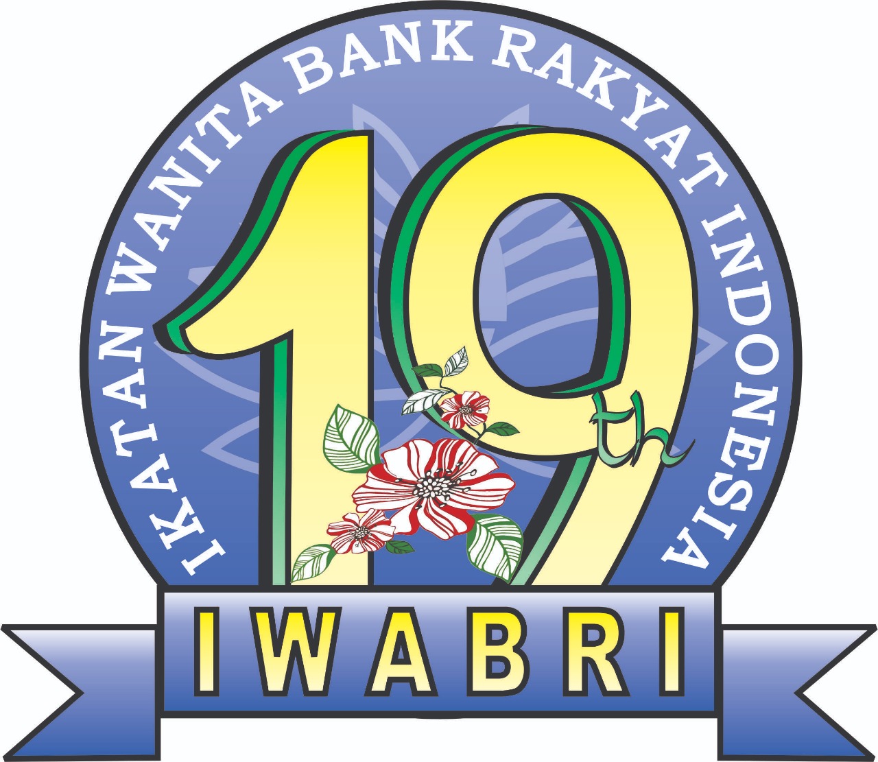 LOGO HUT KE -19 IWABRI | IKATAN WANITA BANK RAKYAT INDONESIA