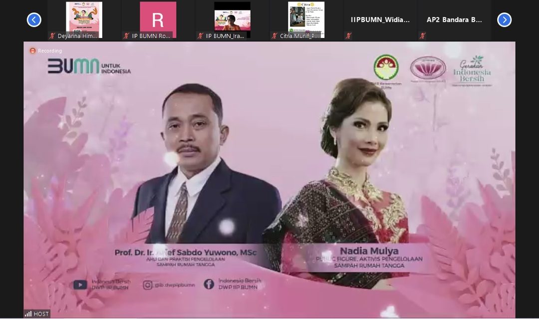 Peringatan Hari Kartini dan Webinar Gerakan Indonesia Bersih DWP&IIP BUMN “Perempuan Ujung Tombak Pelestarian Lingkungan”