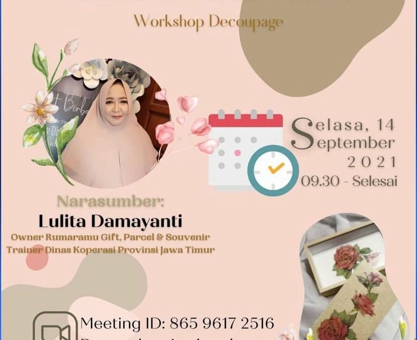 Pertemuan IWABA Malang via Zoom “Workshop Decoupage”