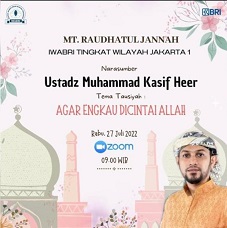 Pengajian IWABRI Tingkat Wilayah Jakarta 1 MT.RAUDHATUL JANNAH Secara Virtual Menggunakan Media Zoom Meeting