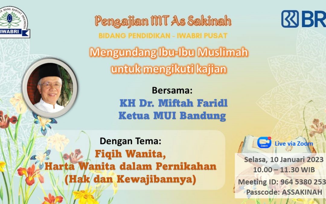 Iwabri Tingkat Wilayah Padang Turut Mengikuti Acara Pengajian Rutin Bersama MT. As sakinah