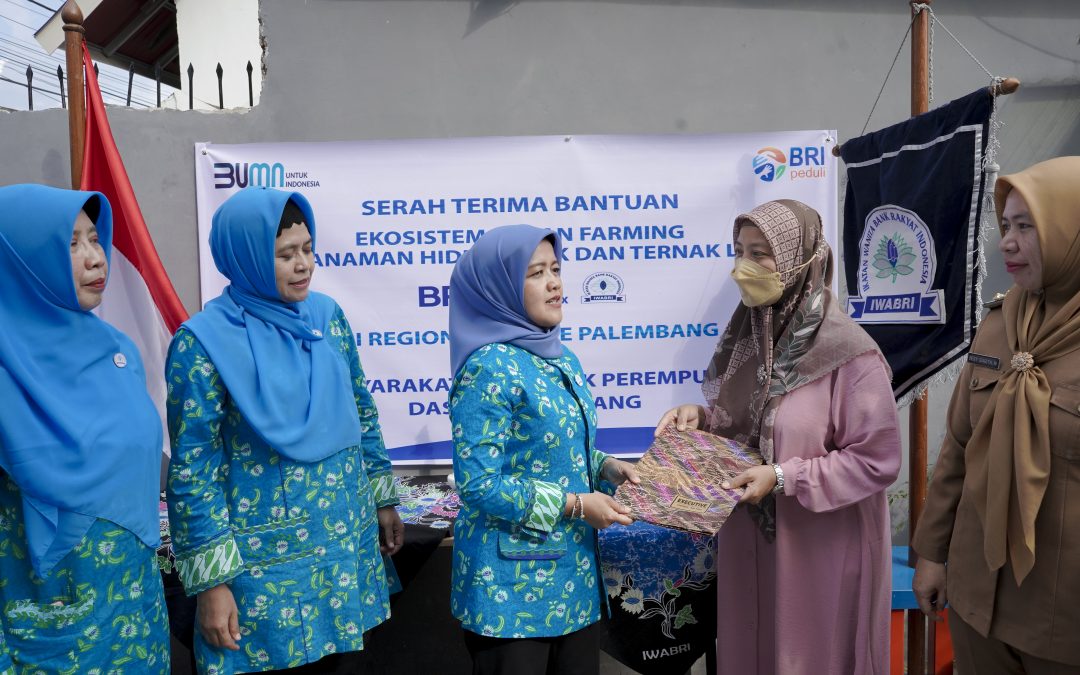 Serah Terima Bantuan Program BRInita X IWABRI Kepada Kelompok Perempuan Dasa Wisma Pisang, Kelurahan Sungai Pangeran, Kota Palembang