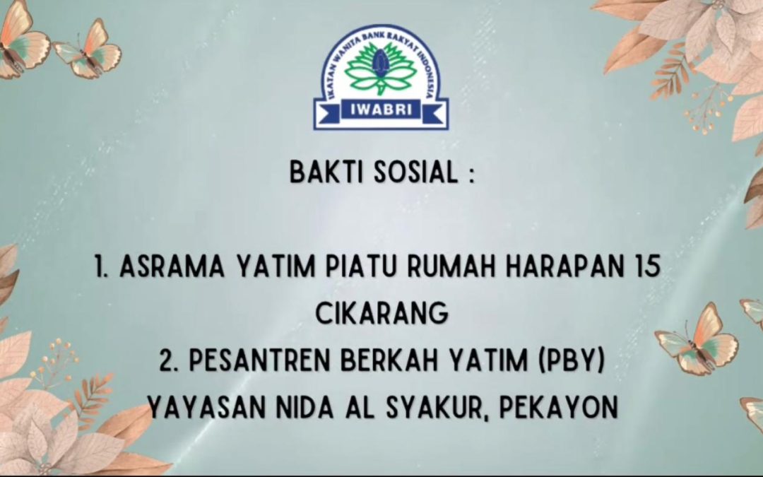 IWABRI Tingkat Wilayah Jakarta 2 Mengadakan Kegiatan Bakti Sosial Dalam Rangka HUT IWABRI Ke 24