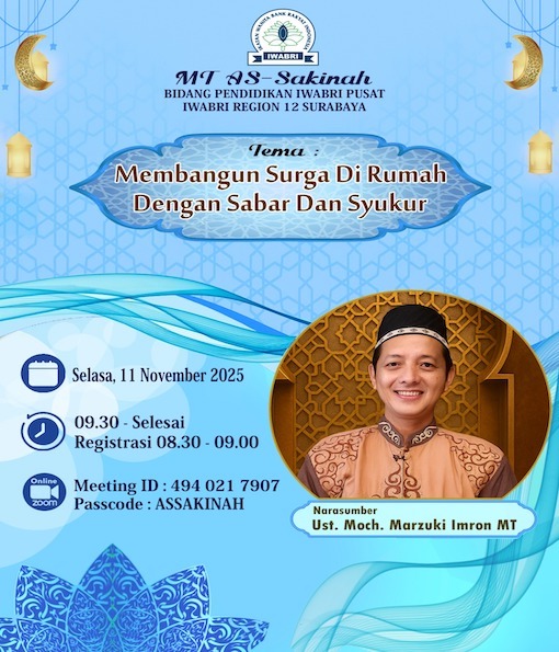 IWABRI Region 3 Padang Turut Mengikuti Pengajian Rutin Bersama MT. Assakinah